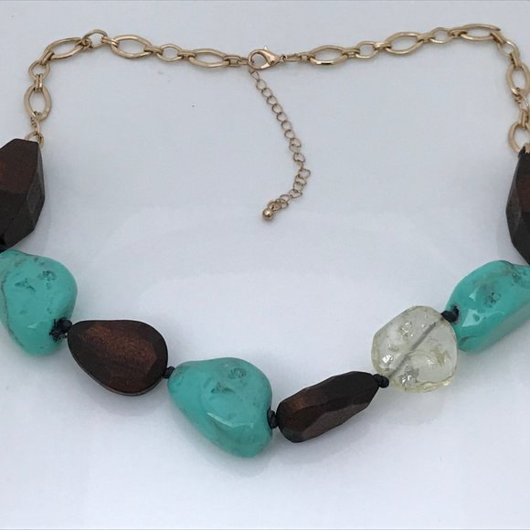 Nordstrom Rack Necklaces Gold plated Wood & Plasti - Picture 2 of 7